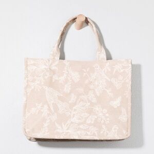 Francesca’s Cream Floral Tote Bag